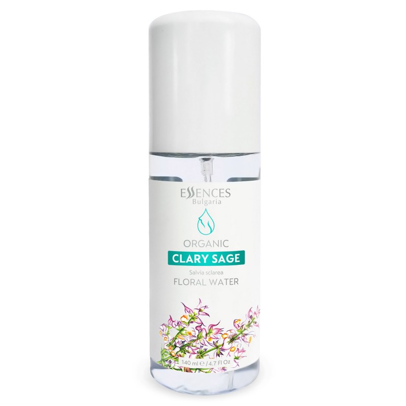 Organic Clary sage Floral Water - 100% pure and natural (140ml)